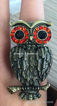 antique casting owl rings