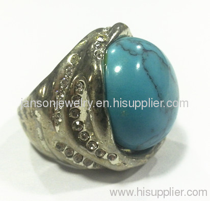 natural stone charming ring