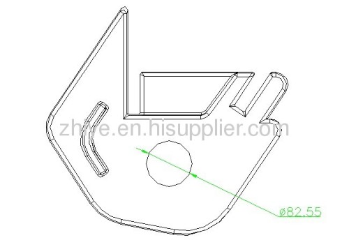 rocker connector on machinery for towing tank