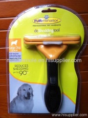 4" deshedding pet comb for long hair large dog