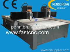 Double heads stone cnc router