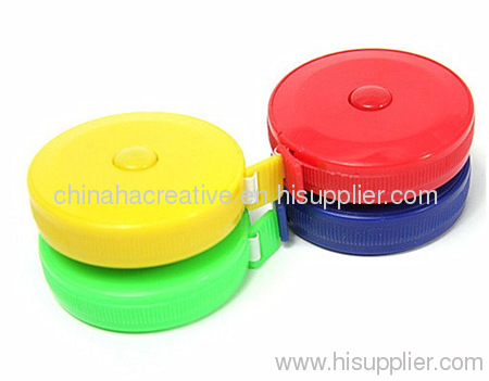 Round retractable band tape measuring tape with logo,promotional gift