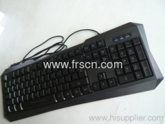 multimedia LED light game wired computer keyboard