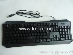 multimedia LED light game wired computer keyboard