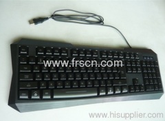 multimedia LED light game wired computer keyboard