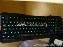 multimedia LED light game wired computer keyboard