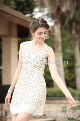 lady bird print tunic sleeveless dress