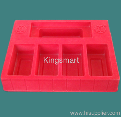 Vacuum forming plastic flocking blister trays for cosmetics