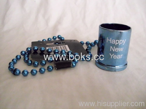 plastic bead chain and cup with handle