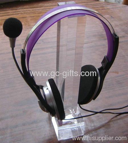 Custom clear plexiglass headphone holder stand