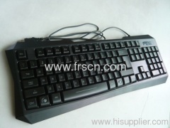 multimedia led light backlit usb 2.0 cable computer game wired keyboard factory in china