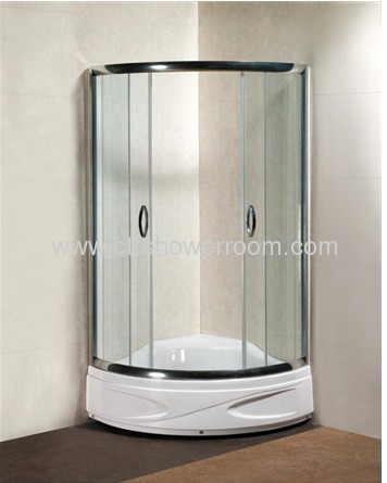 Polished aluminum alloy frame shower enclosure