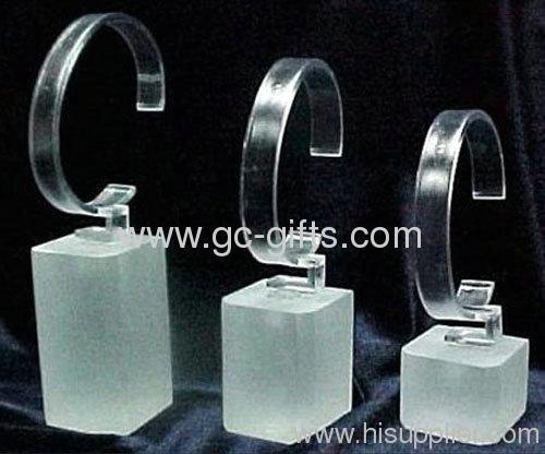 Clear Acrylic Watch Stand with frosted base