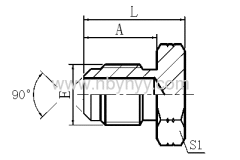 4P SAE MALE 90° CONE PLUG SAE J513 HYDRAULIC ADAPTERS PIPE FITTINGS COUPLING CONNECTER