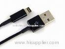 Black 8 Pin USB Apple Charger Cord TPE , mini USB cable for iPod Nano / mini iPad