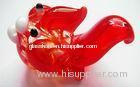 Anniversary Gift Red Glass Fish Sculpture , Art Handmade Glass Animals