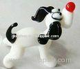 Red nose glass dogs lampwork Handmade Glass Animals figurine Decorations Gift