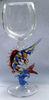 Colored Fish Shape Hand Blown Glass Goblets Handblown Wine Stemware