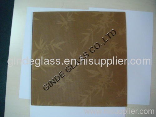 figure acid etched glass emusification glass