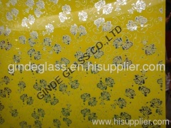 acid etched mirror glass uv glass decoraive glass art glass