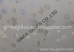figure acid etched glass emusification glass/maple