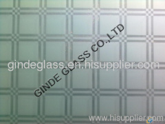 figure acid etched glass emusification glass/check