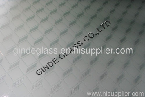 figure acid etched glass emusification glass/three demension