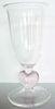 White Wine Hand Blown Glass Goblets Heart Art Glass Stemware In Engagement