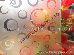 light acid etched glass /circle