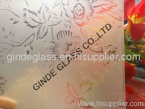 light acid etched glass/phoniex tail