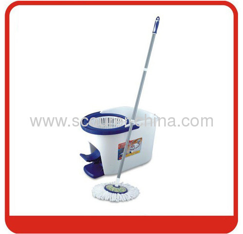 Pedal swivel Tornado mop with steel handle PP head