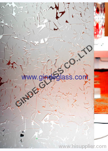 deep acid etched glass/ice pattern