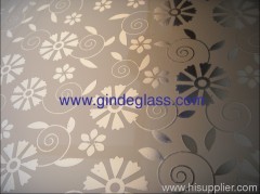 bronze acid etched glass/sunflower