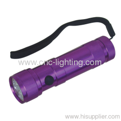 aluminium 8+1 LED torch