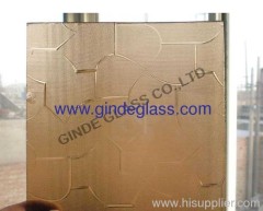 bronze karatachi pattern glass