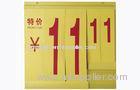 Supermarket Promotion Price Sign Board , Yellow PVC Price Tag 435x440mm