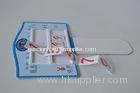 Blue Supermarket Plastic Price Sign Board , Pvc Price Data Display