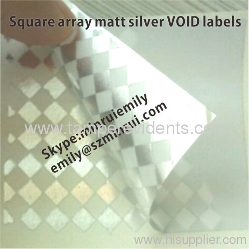 Sivler Checkerboard VOID labels