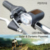 Solar Dynamo powered LED bike light