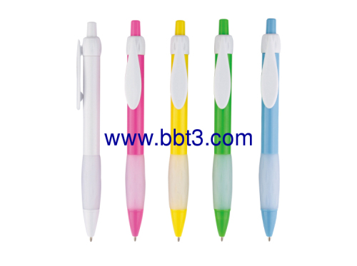 Promotional plastic ballpen with raindrop shape clip