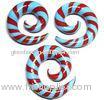 Lampwork Industrial ear labret Glass Piercing Jewelry , swirls tapers