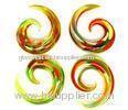 Tragus Glass spiral plugs body jewelry 5/8" Gauge , custom barbells