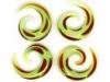 Plugs spiral Glass Piercing Jewelry lampwork ear 50 Gauge As Unisex Gift