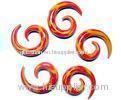 Pyrex Tunnel spiral Glass Piercing Jewelry Handmade Lampwork 25mm OEM