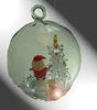 Clear christmas ball with santa claus , Handmade Glass Christmas Ornaments