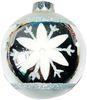 Pyrex xmas ball With snowflake , Handmade Glass Christmas Ornaments for trees