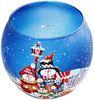 Santa claus snowman painted christmas ball , pyrex Handmade Glass Christmas Ornaments