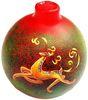 Custom painted blown glass Christmas ball , Handmade Glass Ornaments