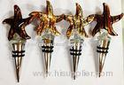 Star Art Hand Blown Glass Wine Stoppers Wedding gifts , pyrex Material