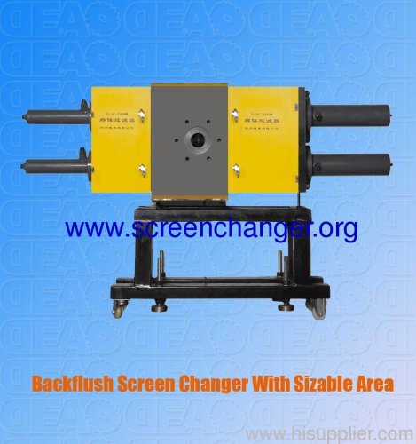 continuous screen changer with backflush system